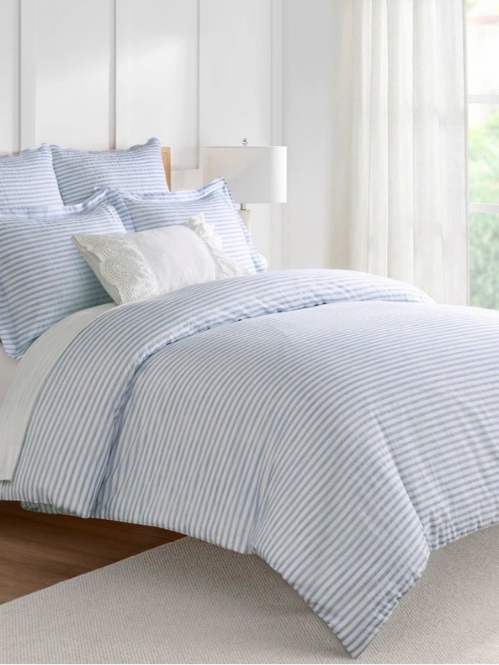 Levtex Home Martha Stripe Blue King/Cal King Comforter Set -106x94